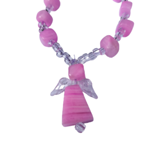 Pulsera de mármol color rosa